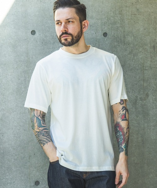 MR.OLIVE(ミスターオリーブ)の「COOL TOUCH C/R JERSEY / CREW NECK T-SHIRT /M261140(Tシャツ/カットソー・メンズ・オフホワイト/ブラック/カーキ・MEDIUM/LARGE)」の1枚目の写真