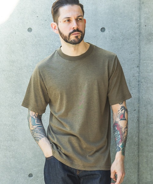 MR.OLIVE(ミスターオリーブ)の「COOL TOUCH C/R JERSEY / CREW NECK T-SHIRT /M261140(Tシャツ/カットソー・メンズ・オフホワイト/ブラック/カーキ・MEDIUM/LARGE)」の5枚目の写真