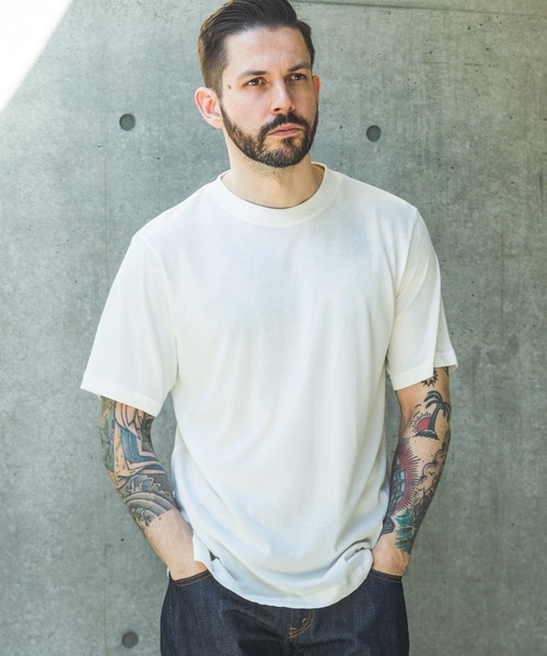 MR.OLIVE(ミスターオリーブ)の「COOL TOUCH C/R JERSEY / CREW NECK T-SHIRT /M261140(Tシャツ/カットソー・メンズ・オフホワイト/ブラック/カーキ・MEDIUM/LARGE)」の6枚目の写真