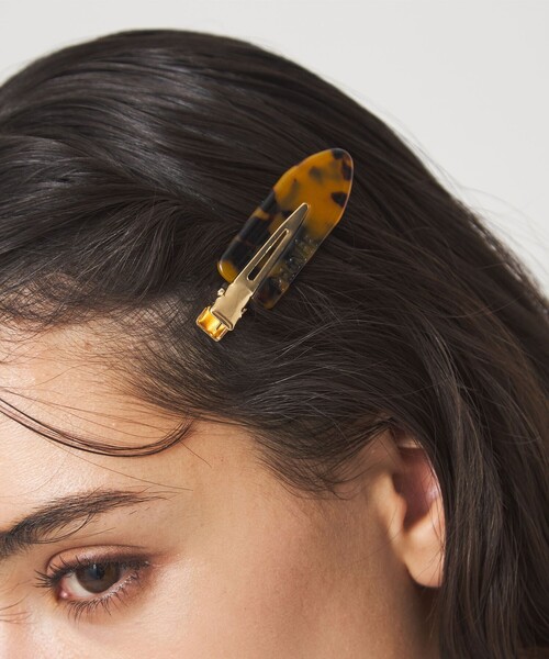 PEIGNEE＞ ヘアクリップ / PAIR（バレッタ/ヘアクリップ）｜green