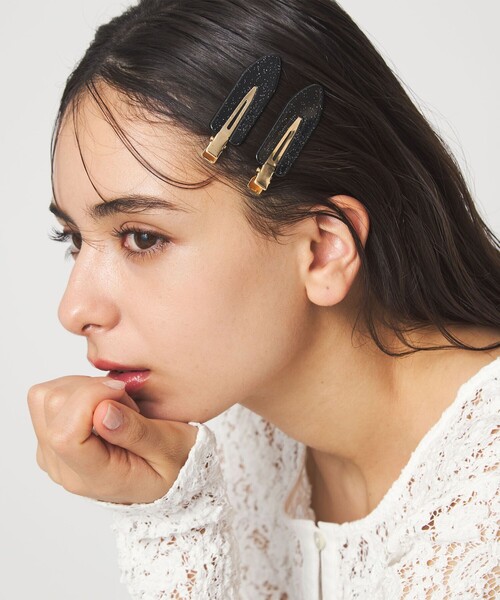 PEIGNEE＞ ヘアクリップ / PAIR（バレッタ/ヘアクリップ）｜green