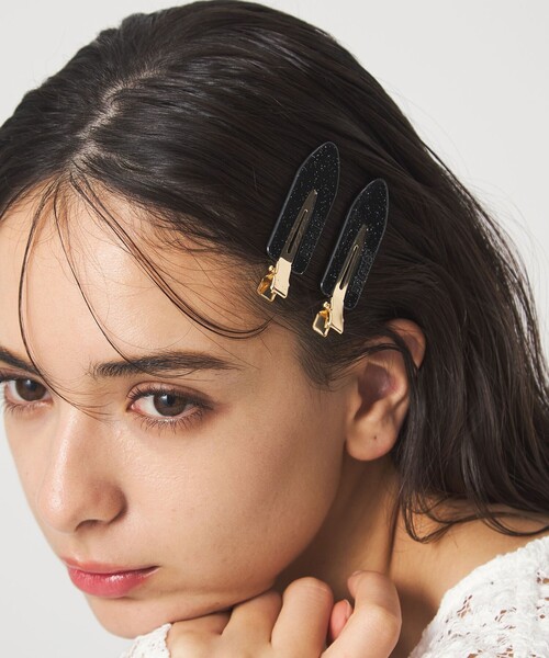 PEIGNEE＞ ヘアクリップ / PAIR（バレッタ/ヘアクリップ）｜green