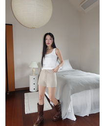 BASIC KNIT SHORTS [BEIGE]