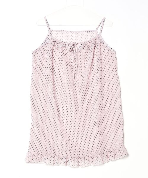 gossip!ロサンゼルス(ゴシップロサンゼルス)の「フリルデザイン ガーリードットキャミソール(ワンピース・レディース・グレー/ブラウン/ピンク・FREE)」の15枚目の写真