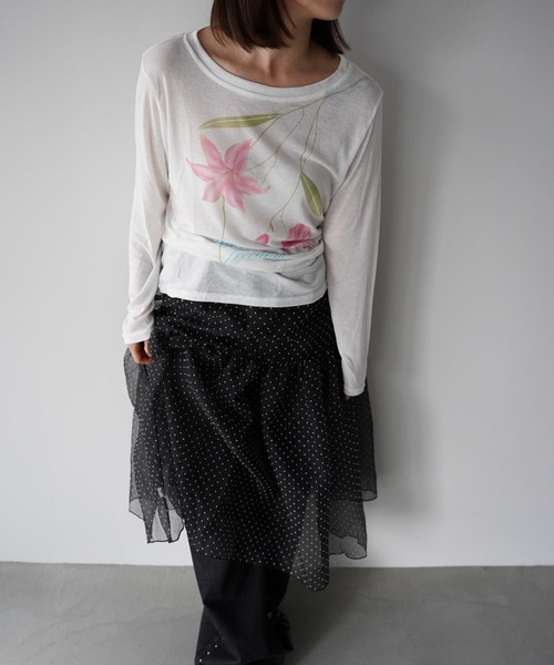 SANSeLF（サンセルフ）の「【SANSeLF】ドットシアースカート saw26s013（スカート・レディース・ブラック/ホワイト・FREE）」の14枚目の写真