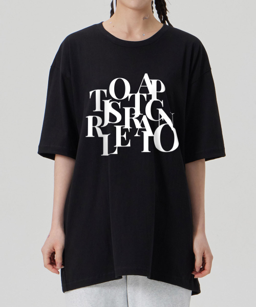 ASTRAL PROJECTION（アストラルプロジェクション）の「[ビッグロゴ]コットンルーズフィット半袖Tシャツ_ブラック（Tシャツ/カットソー・メンズ・その他・M/L/XL/XXL）」の3枚目の写真
