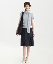 YOUTH（ユース）の「Shirring H/S T-Shirt - Blue（Tシャツ/カットソー）」