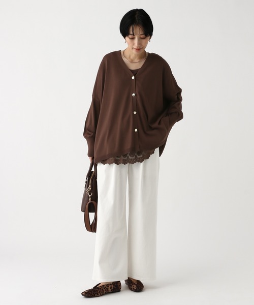 Elura(エルーラ)の「サラサラタッチ2WAYカーディガン/656775(カーディガン/ボレロ・レディース・ブラック/ライトグリーン/ブラウン/ホワイト・FREE)」の15枚目の写真