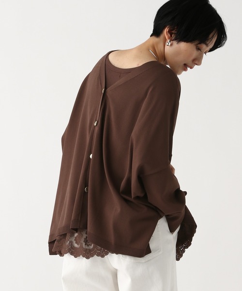 Elura(エルーラ)の「サラサラタッチ2WAYカーディガン/656775(カーディガン/ボレロ・レディース・ブラック/ライトグリーン/ブラウン/ホワイト・FREE)」の16枚目の写真