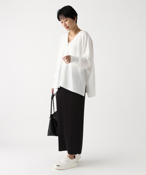 Elura(エルーラ)の「サラサラタッチ2WAYカーディガン/656775(カーディガン/ボレロ・レディース・ブラック/ライトグリーン/ブラウン/ホワイト・FREE)」の6枚目の写真