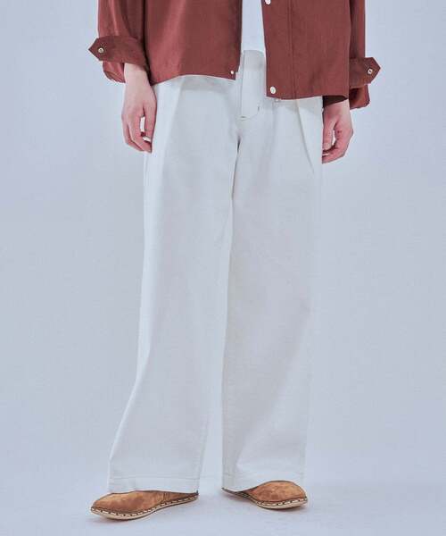 EDIFICE（エディフィス）の「LE JEAN DE EDIFICE ワイド デニム（デニムパンツ・メンズ・ホワイト/ブルー系その他・SMALL/MEDIUM/LARGE）」の4枚目の写真