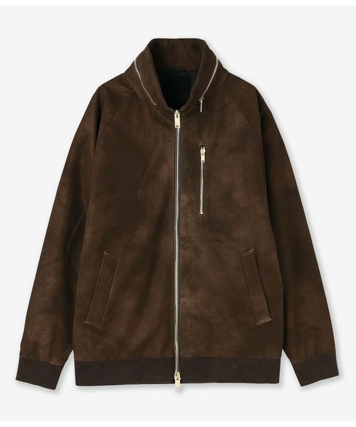 junhashimoto（ジュンハシモト）の「TECH LEATHER BLOUSON（ライダースジャケット・メンズ・ブラック/ブラウン・4/5/2）」の2枚目の写真