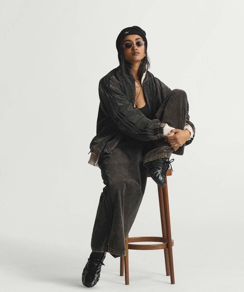 adidas（アディダス）の「コーデュロイ SST ジャケット / アディダスオリジナルス adidas Originals（ブルゾン・レディース・ブラック/ブラウン・SMALL/X-SMALL/LARGE/MEDIUM/XX-LARGE/X-LARGE）」の15枚目の写真