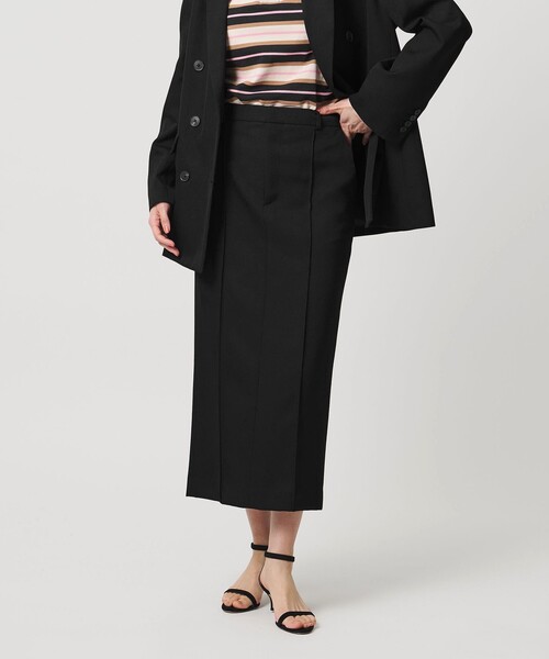 UNITED ARROWS(ユナイテッドアローズ)の「ギャバジン スカート(スカート・レディース・ブラック/ネイビー・36/38)」の1枚目の写真