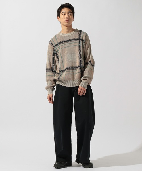 niko and...(ニコアンド)の「チェック柄ニットプルオーバー(ニット/セーター・メンズ・ライトブルー/ベージュ・MEDIUM/LARGE)」の15枚目の写真