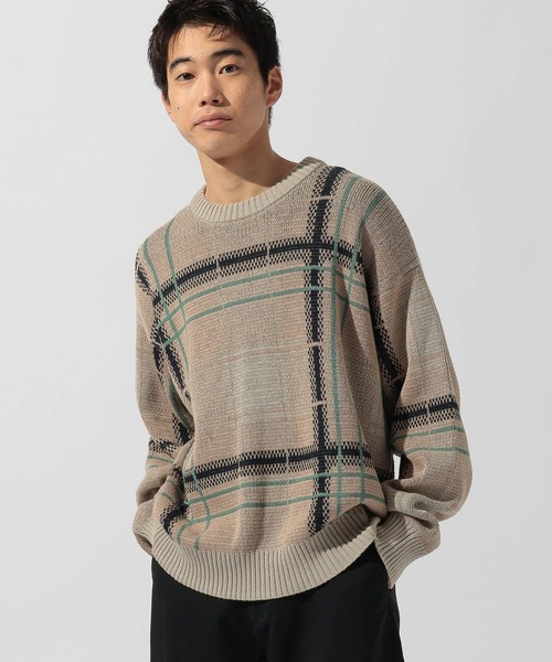 niko and...(ニコアンド)の「チェック柄ニットプルオーバー(ニット/セーター・メンズ・ライトブルー/ベージュ・MEDIUM/LARGE)」の17枚目の写真