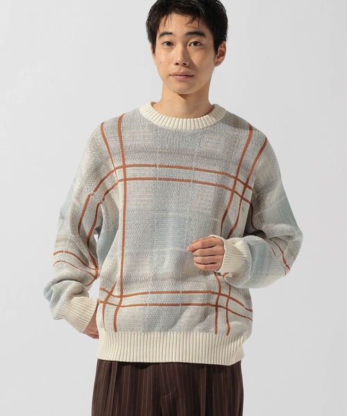 niko and...(ニコアンド)の「チェック柄ニットプルオーバー(ニット/セーター・メンズ・ライトブルー/ベージュ・MEDIUM/LARGE)」の22枚目の写真