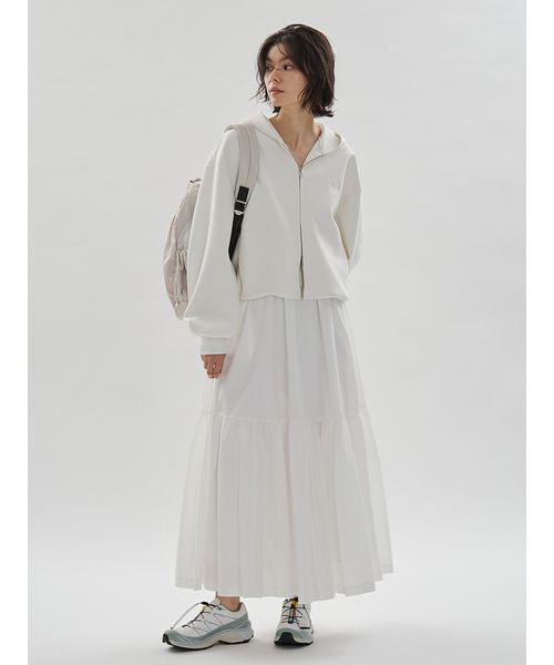 emmi(エミ)の「ティアードスカート(スカート・レディース・ブラック/ホワイト・0/1)」の1枚目の写真