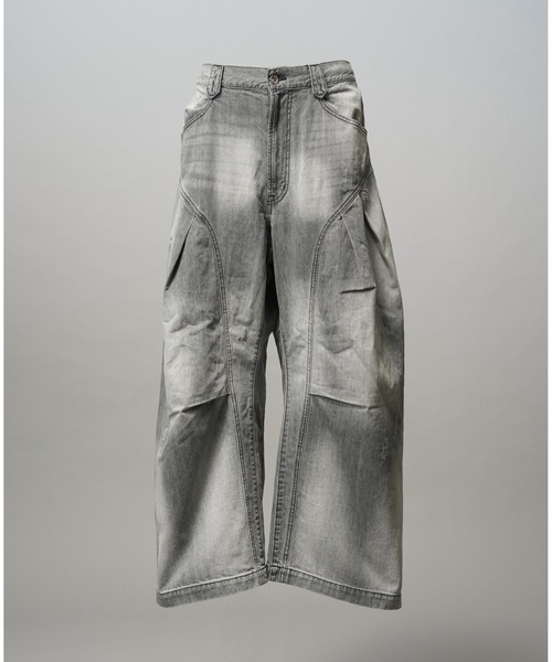 MAISON SPECIAL（メゾンスペシャル）の「《UNISEX》3D Cut Prime-Wide Gathered Denim Pants/3Dカットプライムワイドギャザーデニムパンツ【MAISON SPECIAL/メゾンスペシャル】（デニムパンツ・メンズ・グレー/ブラック・0/1/2）」の15枚目の写真