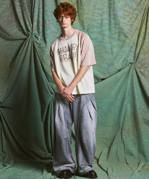 MAISON SPECIAL(メゾンスペシャル)の「《UNISEX》3D Cut Prime-Wide Gathered Denim Pants/3Dカットプライムワイドギャザーデニムパンツ【MAISON SPECIAL/メゾンスペシャル】(デニムパンツ・メンズ・グレー/ブラック・0/1/2)」の13枚目の写真