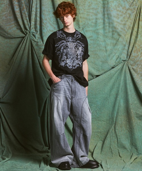 MAISON SPECIAL(メゾンスペシャル)の「《UNISEX》3D Cut Prime-Wide Gathered Denim Pants/3Dカットプライムワイドギャザーデニムパンツ【MAISON SPECIAL/メゾンスペシャル】(デニムパンツ・メンズ・グレー/ブラック・0/1/2)」の15枚目の写真