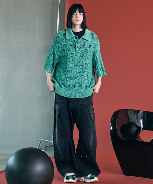 MAISON SPECIAL(メゾンスペシャル)の「《UNISEX》3D Cut Prime-Wide Gathered Denim Pants/3Dカットプライムワイドギャザーデニムパンツ【MAISON SPECIAL/メゾンスペシャル】(デニムパンツ・メンズ・グレー/ブラック・0/1/2)」の19枚目の写真