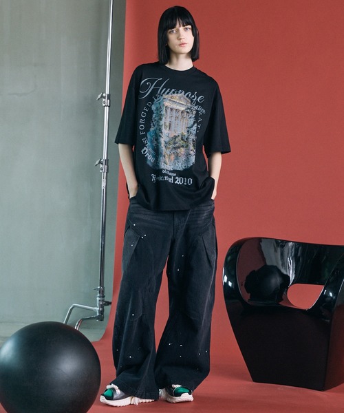 MAISON SPECIAL(メゾンスペシャル)の「《UNISEX》3D Cut Prime-Wide Gathered Denim Pants/3Dカットプライムワイドギャザーデニムパンツ【MAISON SPECIAL/メゾンスペシャル】(デニムパンツ・メンズ・グレー/ブラック・0/1/2)」の20枚目の写真