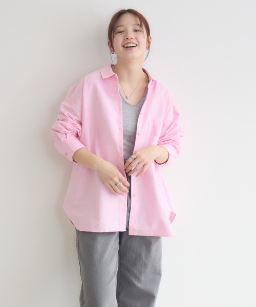 meeny miny（ミーニーマイニー）の「【meeny miny】CAT & BAKES 9456『フランスパン』シャツ（シャツ/ブラウス・レディース・ブルー/ピンク/ホワイト・M-L/S-M）」の11枚目の写真