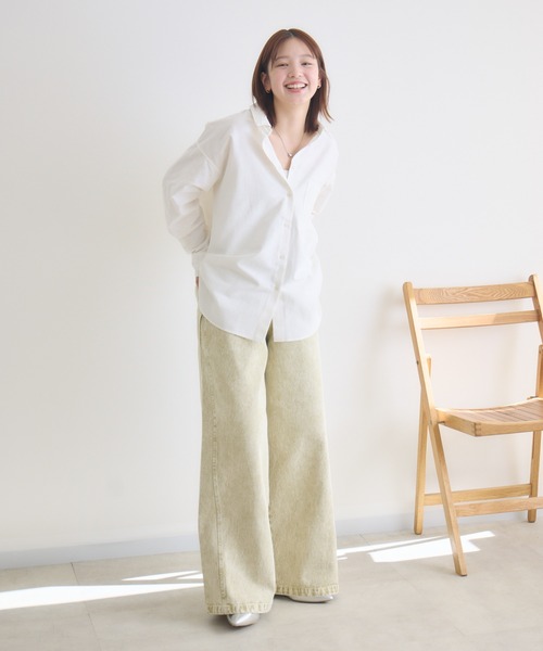 meeny miny（ミーニーマイニー）の「【meeny miny】CAT & BAKES 9456『フランスパン』シャツ（シャツ/ブラウス・レディース・ブルー/ピンク/ホワイト・M-L/S-M）」の13枚目の写真