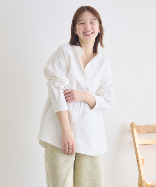 meeny miny（ミーニーマイニー）の「【meeny miny】CAT & BAKES 9456『フランスパン』シャツ（シャツ/ブラウス・レディース・ブルー/ピンク/ホワイト・M-L/S-M）」の18枚目の写真