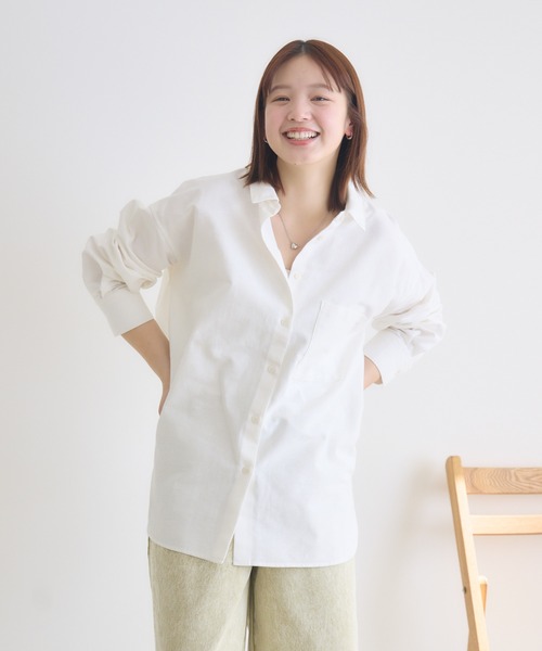 meeny miny（ミーニーマイニー）の「【meeny miny】CAT & BAKES 9456『フランスパン』シャツ（シャツ/ブラウス・レディース・ブルー/ピンク/ホワイト・M-L/S-M）」の19枚目の写真