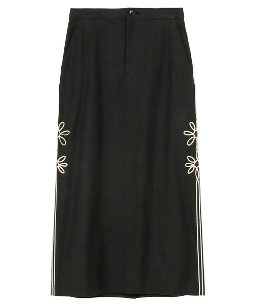 ZUCCa(ズッカ)の「CORD EMBROIDERY BOTTOM / S(スカート・レディース・ブラック/ブラウン/ホワイト・M size)」の2枚目の写真