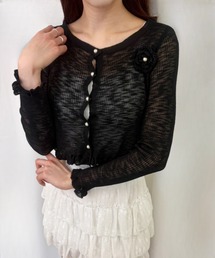 【ZOZOTOWN限定】パールボタンローズカーディガン