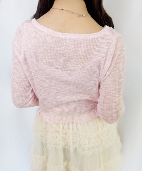 frunco(フランコ)の「【ZOZOTOWN限定】パールボタンローズカーディガン(カーディガン/ボレロ・レディース・イエロー/ホワイト/ピンク/ブラック/ブルー・FREE)」の14枚目の写真