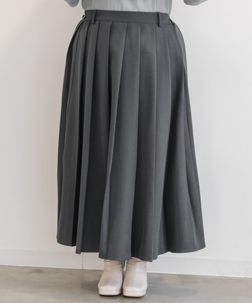 CLETTE(クレット)の「CLETTEオリジナルロングワイドプリーツスカート(スカート・レディース・ブラック/ベージュ/チャコールグレー・3L/LL/4L)」の15枚目の写真