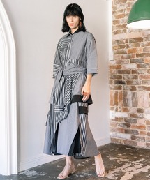 AULA AILA（アウラアイラ）の「2WAYストライプドシャツドレス（ワンピース）」