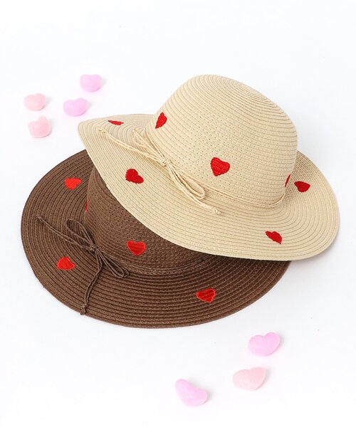 BREEZE（ブリーズ）の「【UVカット】ハートペーパーハット（ハット・キッズ・ブラウン/ベージュ・50/52/54）」の13枚目の写真