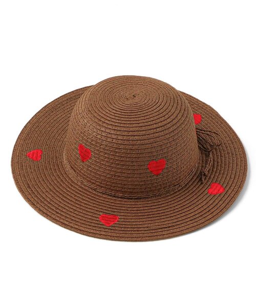 BREEZE（ブリーズ）の「【UVカット】ハートペーパーハット（ハット・キッズ・ブラウン/ベージュ・50/52/54）」の3枚目の写真