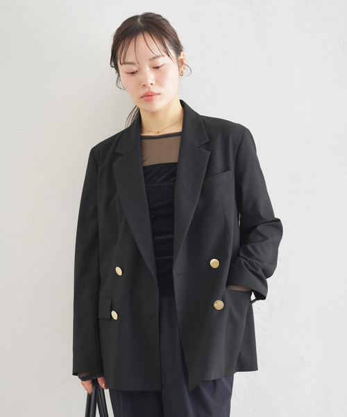 U by SPICK&SPAN(ユーバイスピックアンドスパン)の「シアーベロア コルセットトップス(Tシャツ/カットソー・レディース・アイボリー/ブラック/ブラウン・FREE)」の5枚目の写真