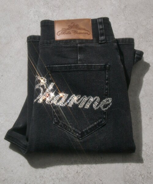 OLIVE des OLIVE(オリーブデオリーブ)の「【Belle Charme】Back Logo Flare Denim(デニムパンツ・レディース・グレー/ブラック/サックスブルー・MEDIUM/SMALL)」の14枚目の写真