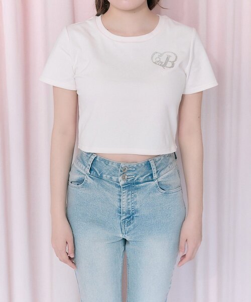 OLIVE des OLIVE(オリーブデオリーブ)の「【Belle Charme】Back Logo Flare Denim(デニムパンツ・レディース・グレー/ブラック/サックスブルー・MEDIUM/SMALL)」の8枚目の写真