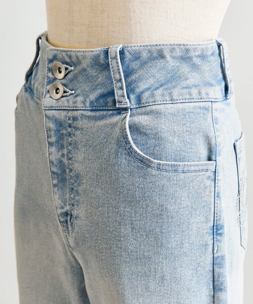 OLIVE des OLIVE(オリーブデオリーブ)の「【Belle Charme】Back Logo Flare Denim(デニムパンツ・レディース・グレー/ブラック/サックスブルー・MEDIUM/SMALL)」の7枚目の写真