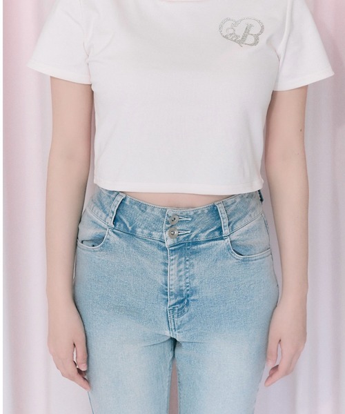 OLIVE des OLIVE（オリーブデオリーブ）の「【Belle Charme】Back Logo Flare Denim（デニムパンツ・レディース・グレー/ブラック/サックスブルー・MEDIUM/SMALL）」の20枚目の写真