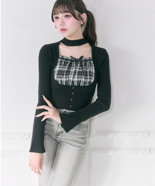 OLIVE des OLIVE（オリーブデオリーブ）の「【Belle Charme】Back Logo Flare Denim（デニムパンツ・レディース・グレー/ブラック/サックスブルー・MEDIUM/SMALL）」の10枚目の写真