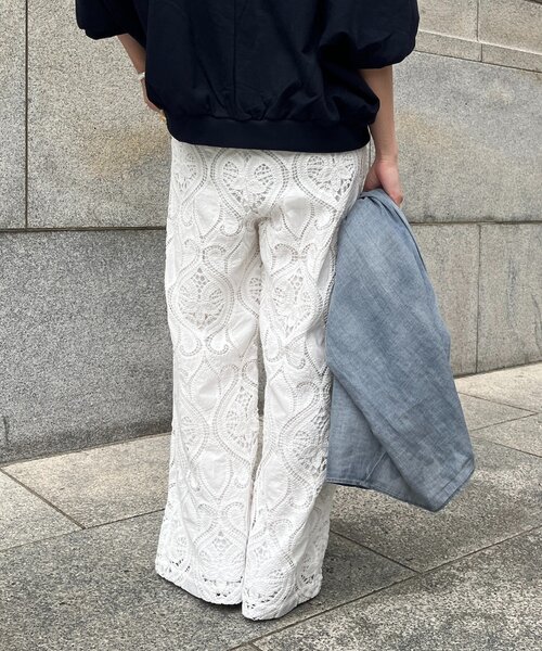 DouDou（ドゥドゥ）の「レースパンツ（その他パンツ・レディース・ブラック/ブラウン/ホワイト・TM/FREE）」の12枚目の写真