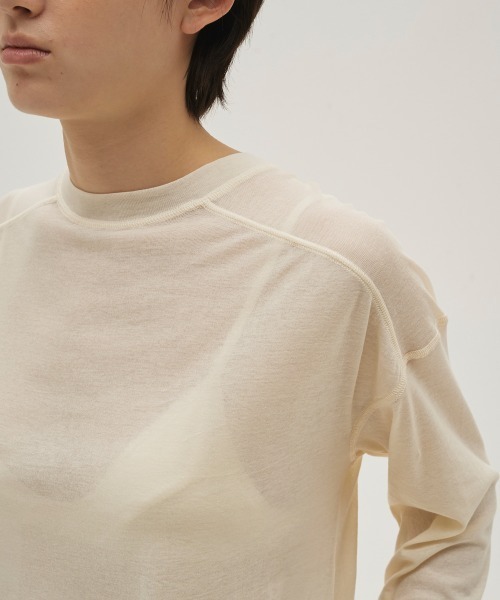 TODAYFUL（トゥデイフル）の「Hightwist Gauze Long T-shirts（Tシャツ/カットソー・レディース・セージグリーン/チョコ/インディゴブルー/キナリ・FREE）」の11枚目の写真