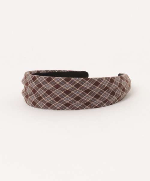 apres jour mignon(アプレジュールミニョン)の「【apresjour mignon×ARIAZ】チェック柄カチューシャ(カチューシャ・レディース・ブラウン系その他・ONESIZE)」の3枚目の写真