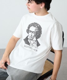 Healthknit(�w���X�j�b�g)�́yHealthknit�z26SS TOMPKINS Jersey Crewneck S/S�iBeethoven Print�j 218(T�V���c/�J�b�g�\�[)