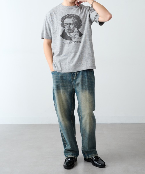 Healthknit(ヘルスニット)の「【Healthknit】26SS TOMPKINS Jersey Crewneck S/S(Beethoven Print) 218※(Tシャツ/カットソー・メンズ・ホワイト/ヘザーグレー・XL/L/M)」の13枚目の写真