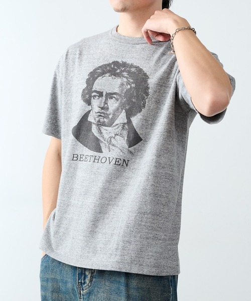 Healthknit(ヘルスニット)の「【Healthknit】26SS TOMPKINS Jersey Crewneck S/S(Beethoven Print) 218※(Tシャツ/カットソー・メンズ・ホワイト/ヘザーグレー・XL/L/M)」の8枚目の写真